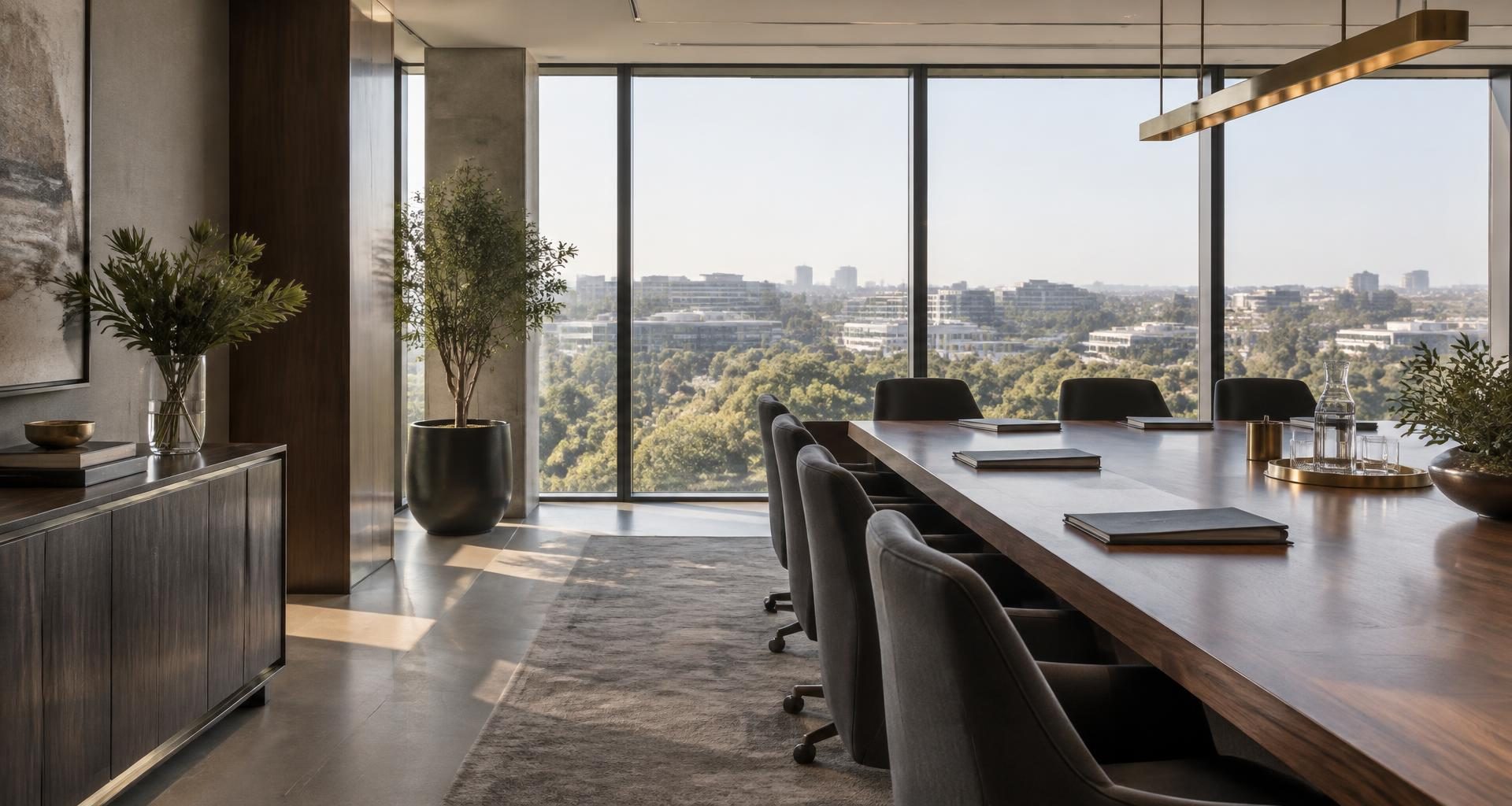 Johannesburg boardroom with natural daylight